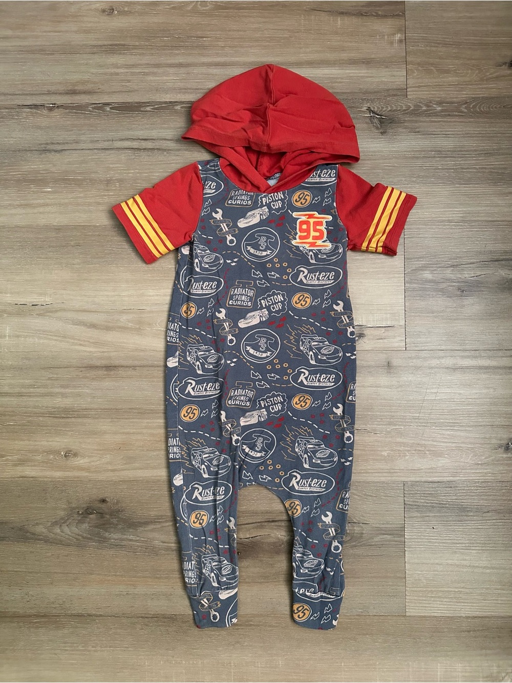 RAGS by Rags to Raches Rust-eze Racing Romper 18–24M